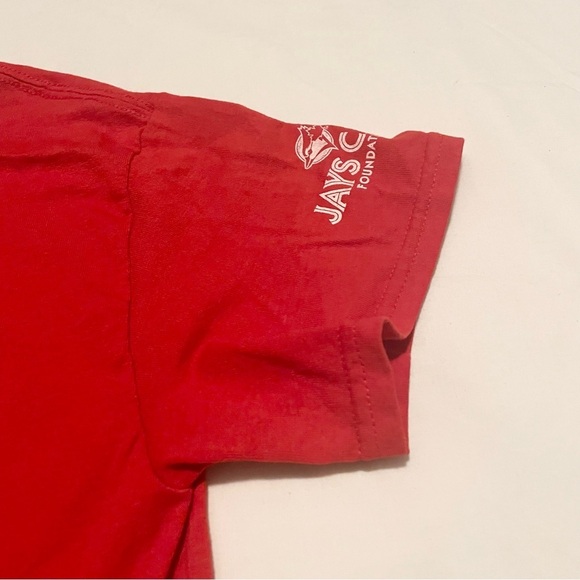 Blue Jays Red Tshirt Youth Small Jays Care Foundation Shirt - Picture 12 of 15